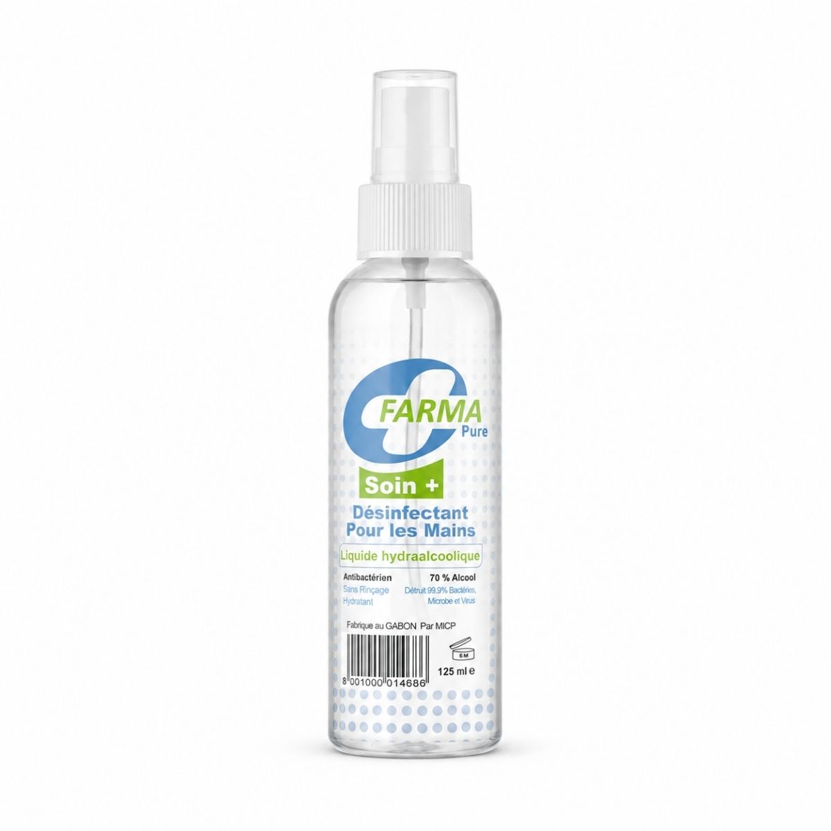 Liquide Hydroalcoolique Farma Pure Soin+ 125 ML Ct/30