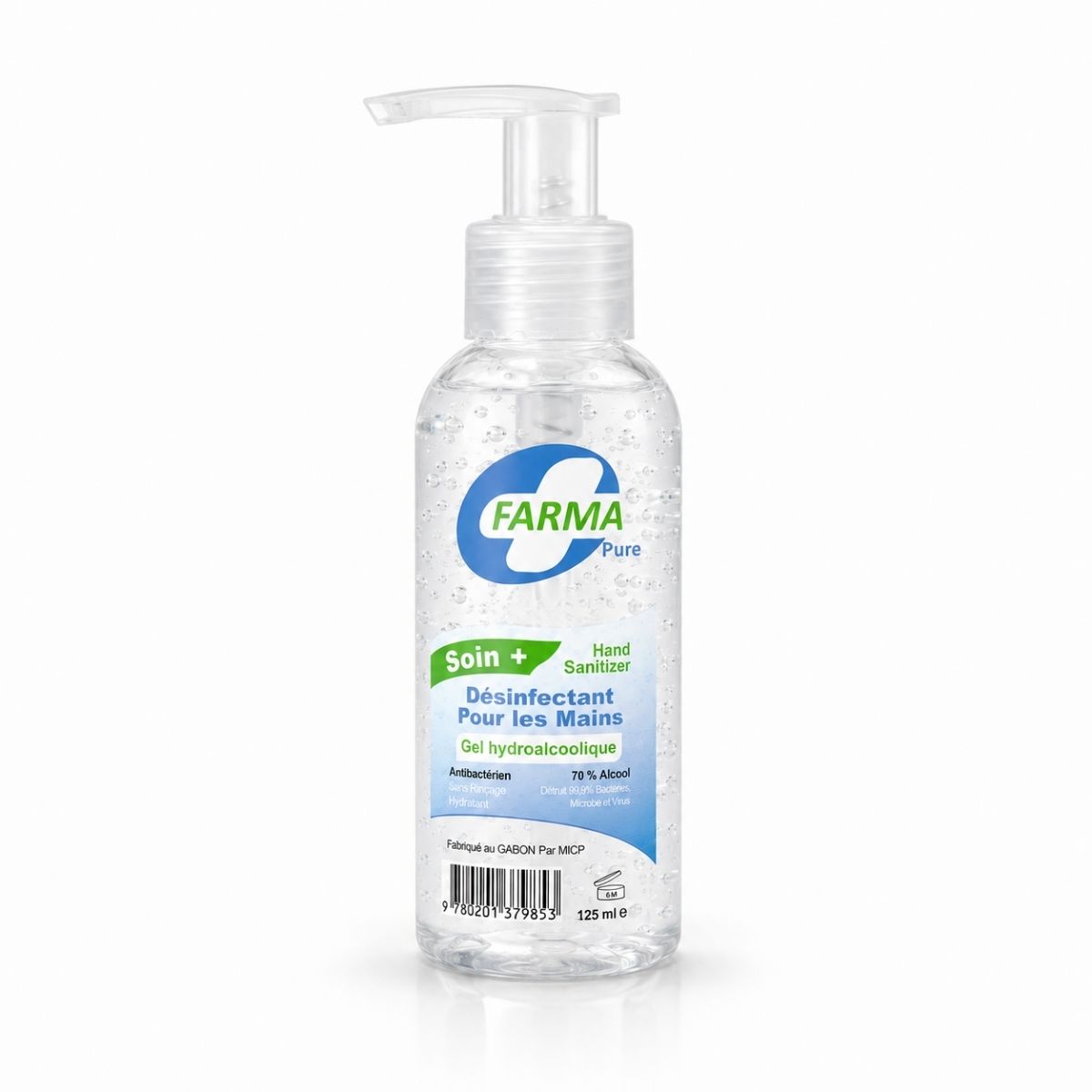 Gel Hydroalcoolique Farma Pure Soin+ 125 ML Ct/30
