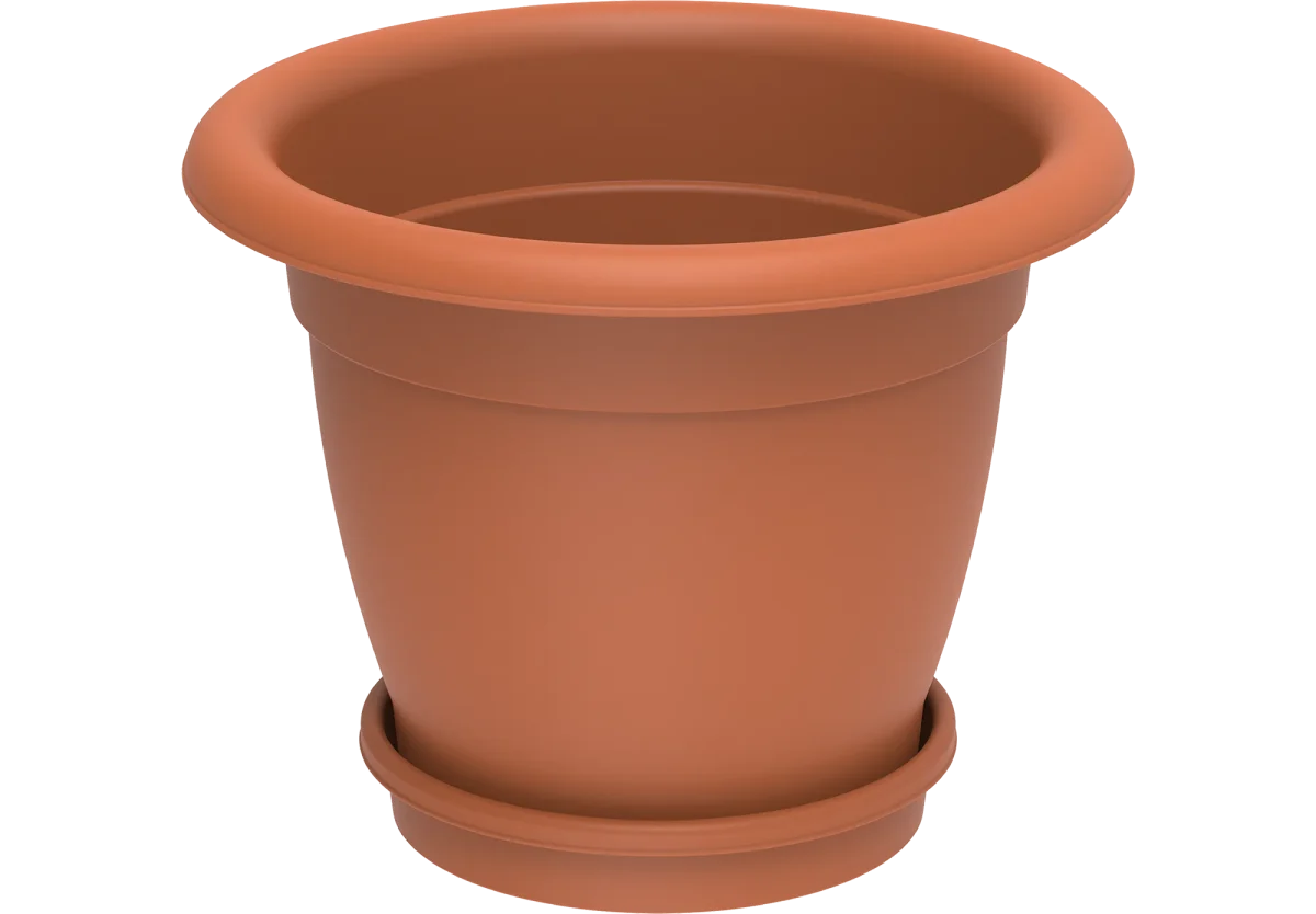 Pot de fleurs rond avec plateau 20 pouces 60 L