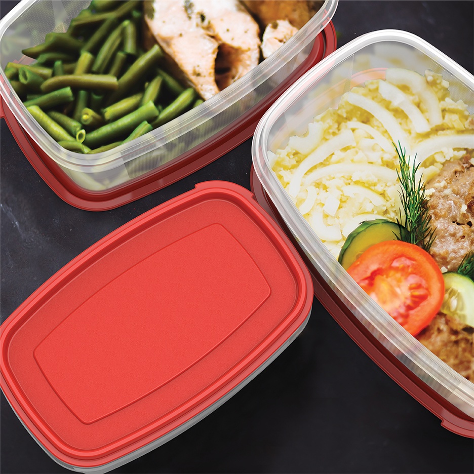 Lot de 4 boites alimentaires ovales 0,75/1,5/2,5/4 L
