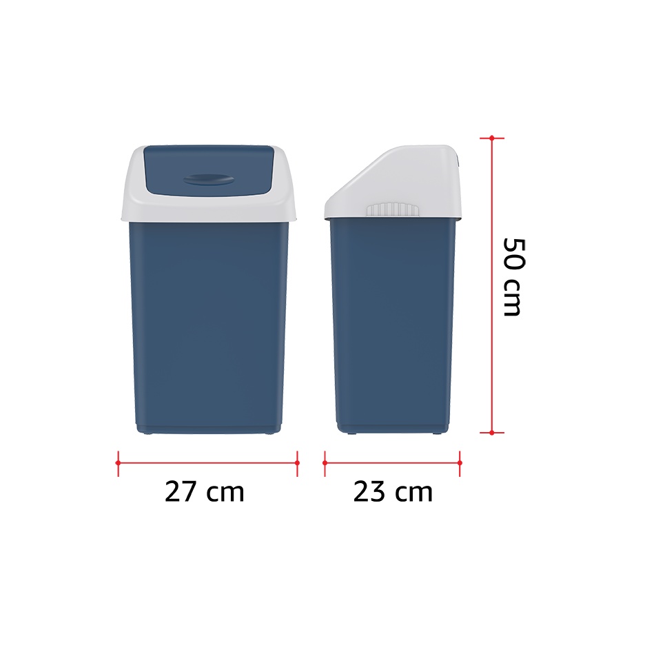 Poubelle a couvercle basculant 46 L