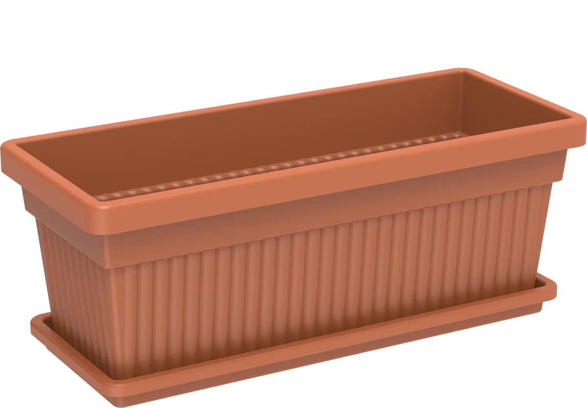 Jardiniere rectangulaire avec plateau 30 pouces 50 L